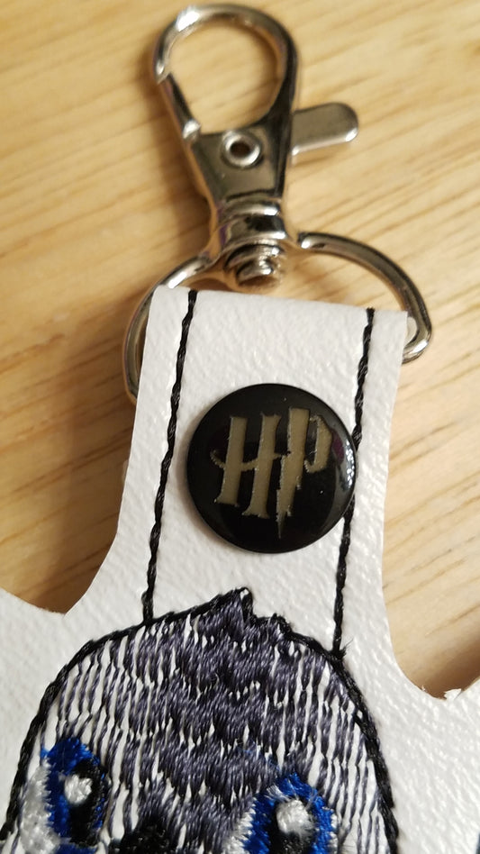 Chibi Raven Embroidered Keychain