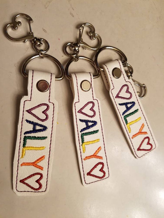 Ally Pride Love Keychain