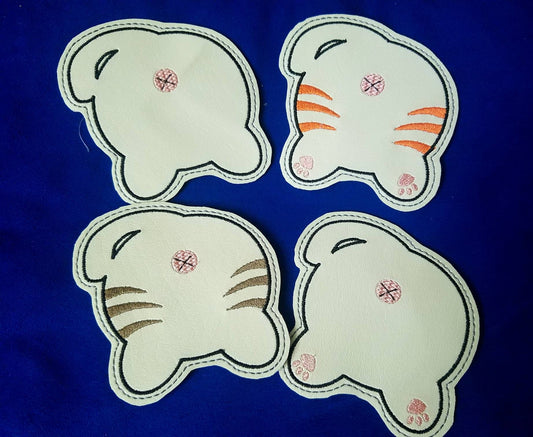 Cat Butt Coasters - Off-white set