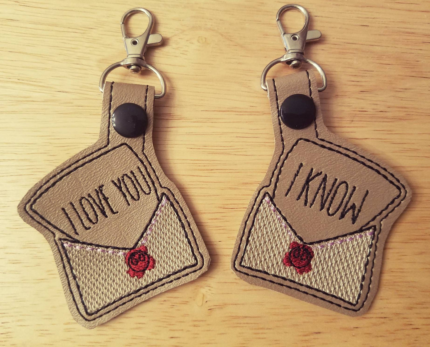 I Love You/I Know Couples Keychain