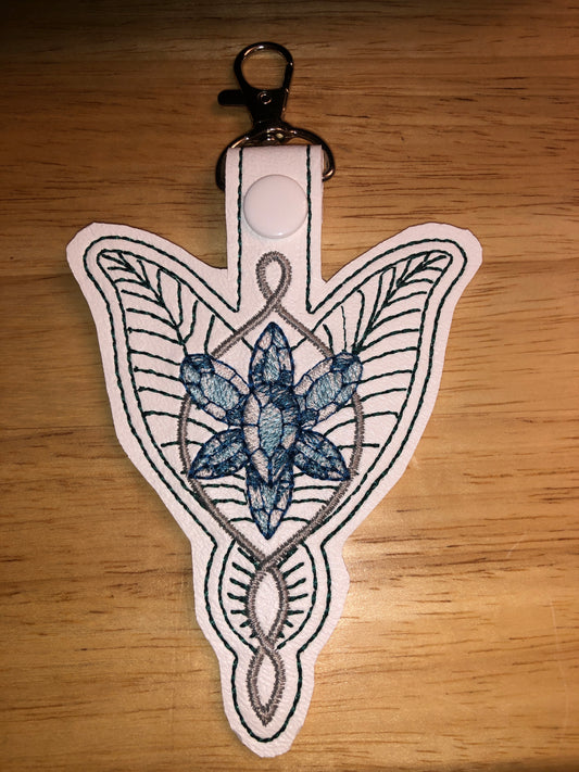 Evenstar Embroidered Keychain